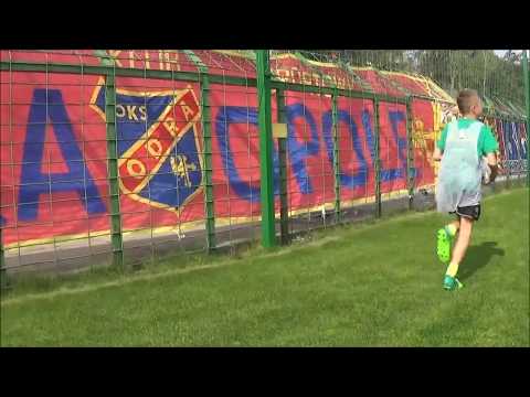 Kibice Odry Opole i Polonii Bytom w Katowicach na meczu GKS - Odra