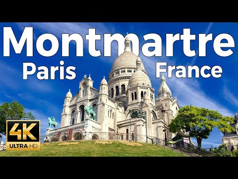 Montmartre, Paris, France Walking Tour (4k Ultra HD 60 fps) - With Captions