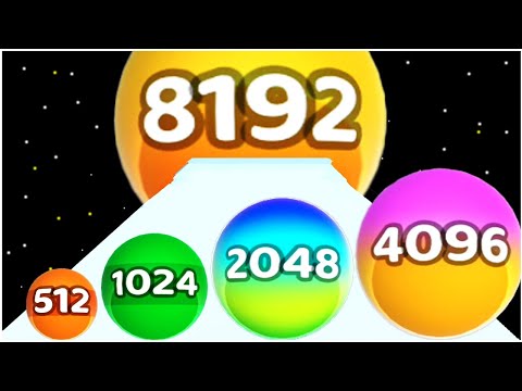 Bubble 3D - merge balls 2048 game - Gameplay Walkthrough - Max Levels reach 1024, 2048, 4096, 8192