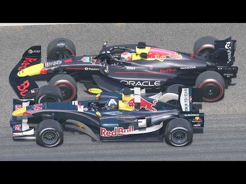 Max Verstappen vs David Coulthard | 2025 Red Bull RB21 vs 2005 Red Bull RB1 | F1 Showdown at Monza