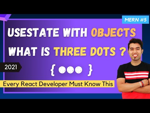  5 What is Three Dots { }  Handle Objects using UseState Hook In React in Hindi in 2021