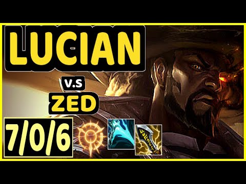 LUCIAN vs ZED - 7/0/6 KDA MID GAMEPLAY - EUW Ranked MASTER