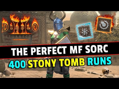 This is the Best & fastest sorc to farm "Stony tomb", 400 (Crazy) runs ! Diablo 2 resurrected