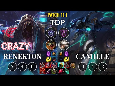 RW Crazy Renekton vs Camille Top - KR Patch 11.1