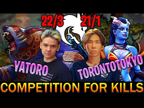 👉 YATORO (Ursa) & TORONTOTOKYO (Queen Of Pain) In Competition For Kills - Outplaying MATUMBA & NOONE