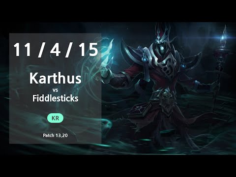Karthus Jungle vs Fiddlesticks - KR GrandMaster Patch 13.20