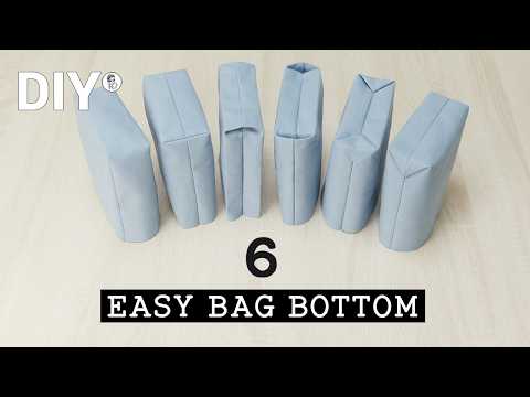 6 Ways to Sew Bag Bottom | Sewing Tips for Beginners