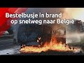 Brandend busje zorgde voor flinke file op de A67 bij Eersel