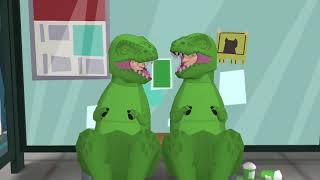 Mating dance of the T-Rex