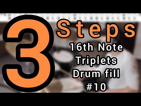 16th note triplets drum fill #10 - Three steps | Drum Lesson - Ariel Kasif