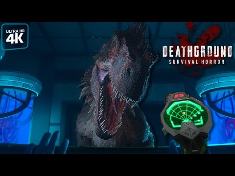 DEATHGROUND - Alien Isolation but with Dinosaurs! - FULL Gameplay Walkthrough 4K 60FPS UHD PC
