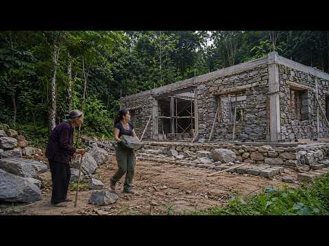 Kind-hearted woman builds stone house for elderly woman living alone | full process/By@SinhMy-as1