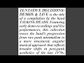 Tentative Decisions (September 1975 Demo)