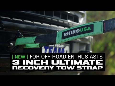 Rhino USA 3 Inch Off-Road Recovery Tow Strap