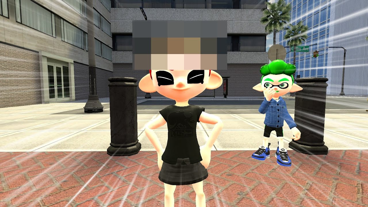 [Splatoon GMOD] 8号の髪が！？