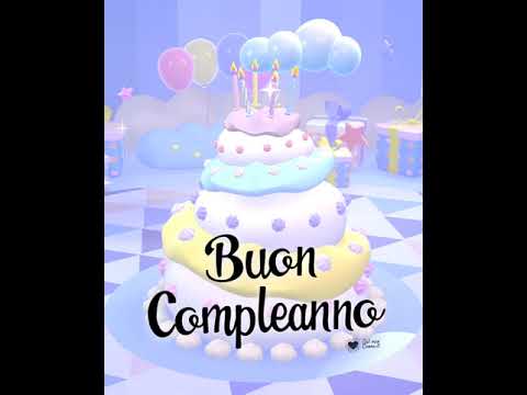 Buon compleanno. Video e GIF con torta e palloncini
