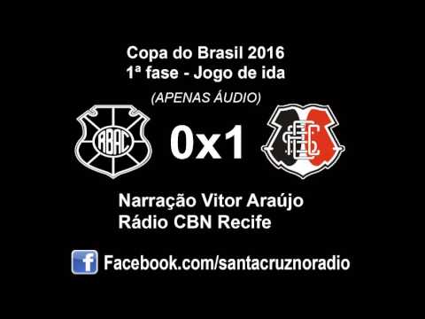 (Áudio) Rio Branco/ES 0x1 Santa Cruz - Nar. Vitor Araújo, CBN Recife - Copa BR 2016