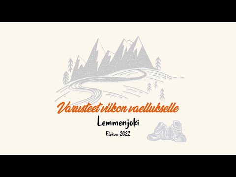 Varusteet viikon vaellukselle lappiin.