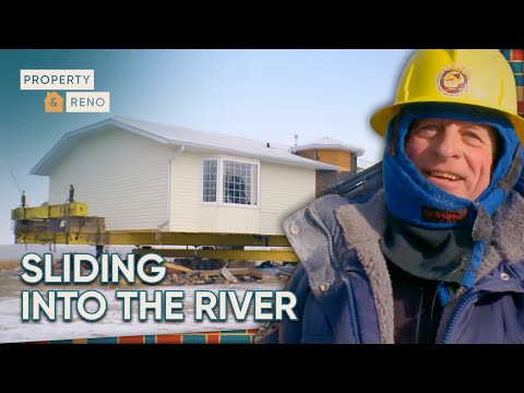 Moving House Off Crumbling Cliff in Icy Alberta | Massive Moves