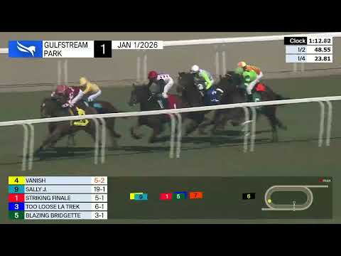 Gulfstream Park January 1, 2026 Race 1