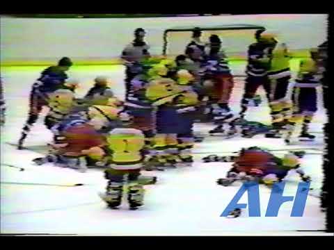 NHL Apr. 9, 1981 Los Angeles Kings v New York Rangers Bench Clearing Brawl Live + (HL)