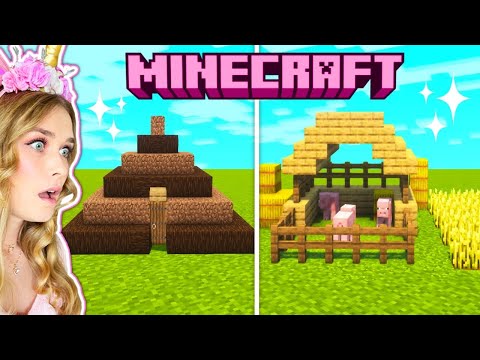 Survival Build Challenge In Minecraft POOP SHACK Vs FARM! (Ep7)