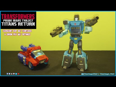 Transformers Titans Return Deluxe Sergeant Kup w/ Flintlock & Orion Pax w/ Optimus | HNE Toys