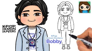 How to Draw Bobby Huntrix Manager | KPop Demon Hunters
