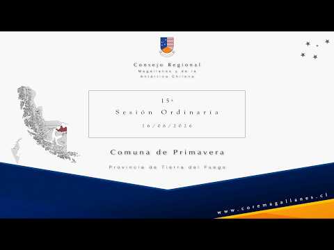 2026- 15ª Sesión Ordinaria del Consejo Regional de Magallanes - Comuna de Primavera 16-06-26