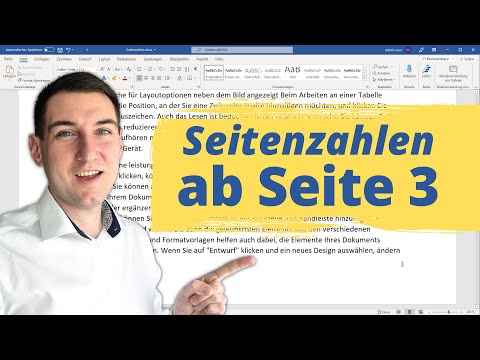 Word Seitenzahlen ab Seite 3 - Tutorial [Seitennummerierung ab bestimmter Seite]
