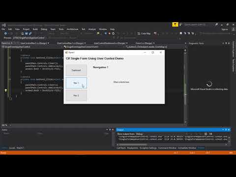 C# How to make a single form application using user control - simple approach