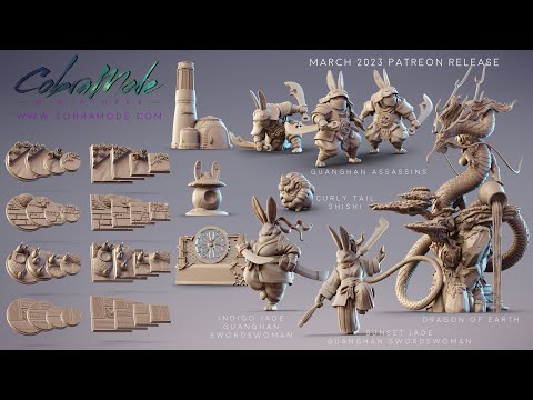 Cobramode 3D Printable Miniatures - March 2023 Patreon Release