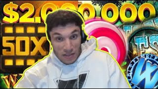 Trainwreckstv did 2 Million Bonus Hunt Live on Livestream and Won HUGE #trainwreckstv #hugewin