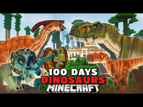 I Spent 100 Days in Jurassic Park | Minecraft Full Movie