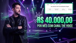 Como Ganhei R$ 40.000,00 Por Mês com Canal de Música - Estilo The Voice e Got Talent