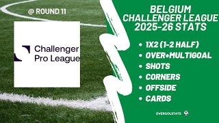Belgium Challenger Pro League 2025-26 Stats @ Round 11 | OverGolStats