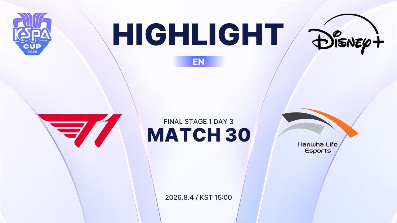 T1 vs HLE HIGHLIGHT | MATCH 30 | 2026 LoL KeSPA CUP