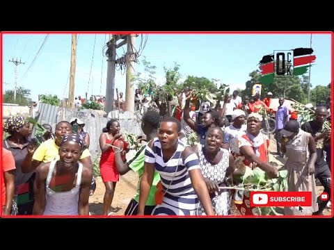 DRAMA IN KISUMU'S KIBUYE MARKET AS COUNTY COUNCIL TRIES TO GET RID OF HAWKERS AT THE MARKET'S GATE