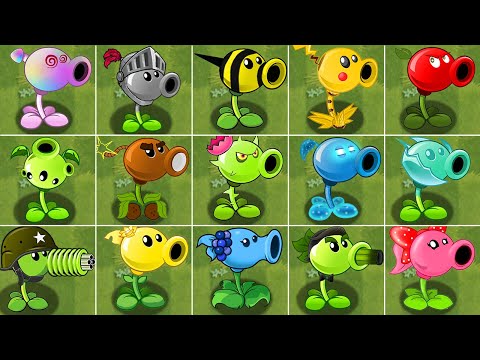 All Pea Plants LEVEL 999999 Power-Up! vs All Final Boss in Plants vs. Zombies 2 Mod