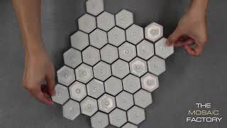 The Mosaic Factory Osiris Hertman mozaïektegel 5,1x5,9cm - Cafe Latte