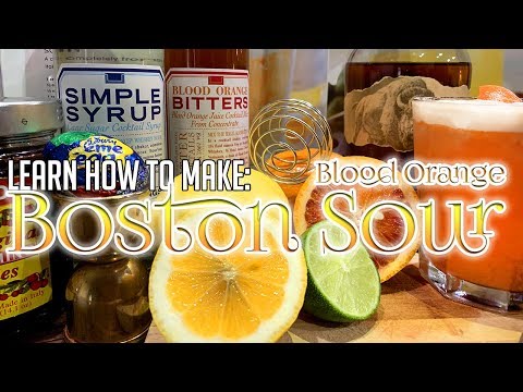 How To Make A Blood Orange Boston Sour With A Reverse Dry Shake | AJ The Bartender