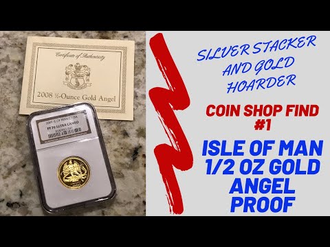 Coin Shop Finds #1 Isle of Man 1/2 oz Gold Angel Proof ! WHAT I PAID .