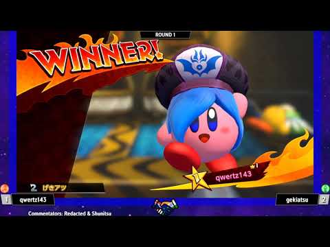 qwertz143 (Beam) vs gekiatsu (Sword/Cutter) - 初代カービィファイターズ杯 Kirby Fighters Japan Tournament