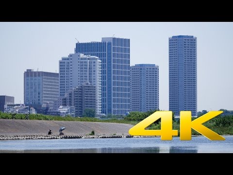 Tama River at Futako-Tamagawa - Tokyo - 多摩川, 二子玉川駅 - 4K Ultra HD