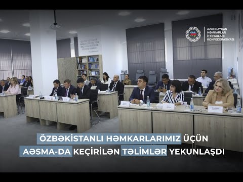 Özbəkistanlı həmkarlarımız üçün AƏSMA-da keçirilən təlimlər yekunlaşdı