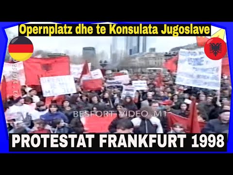 Protestat e shqiptareve ne Frankfurt ne vitin 1998 (Varrimi i Jugosllavise)