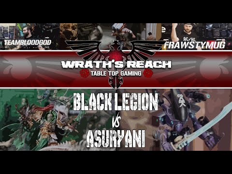 Black Legion vs Asuryani  || 2000 Point 9th Edition Strikeforce Live Battle Report