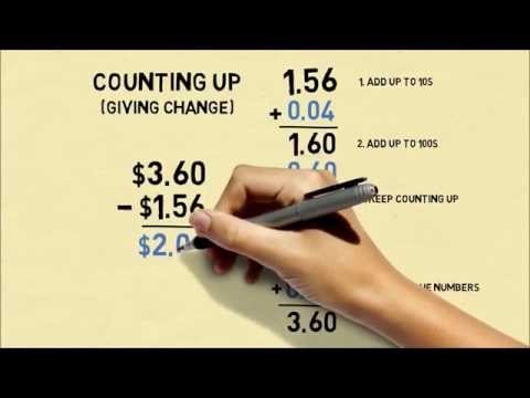 Part of a video titled 4 Methods To Subtract Numbers (Common Core Subtraction)