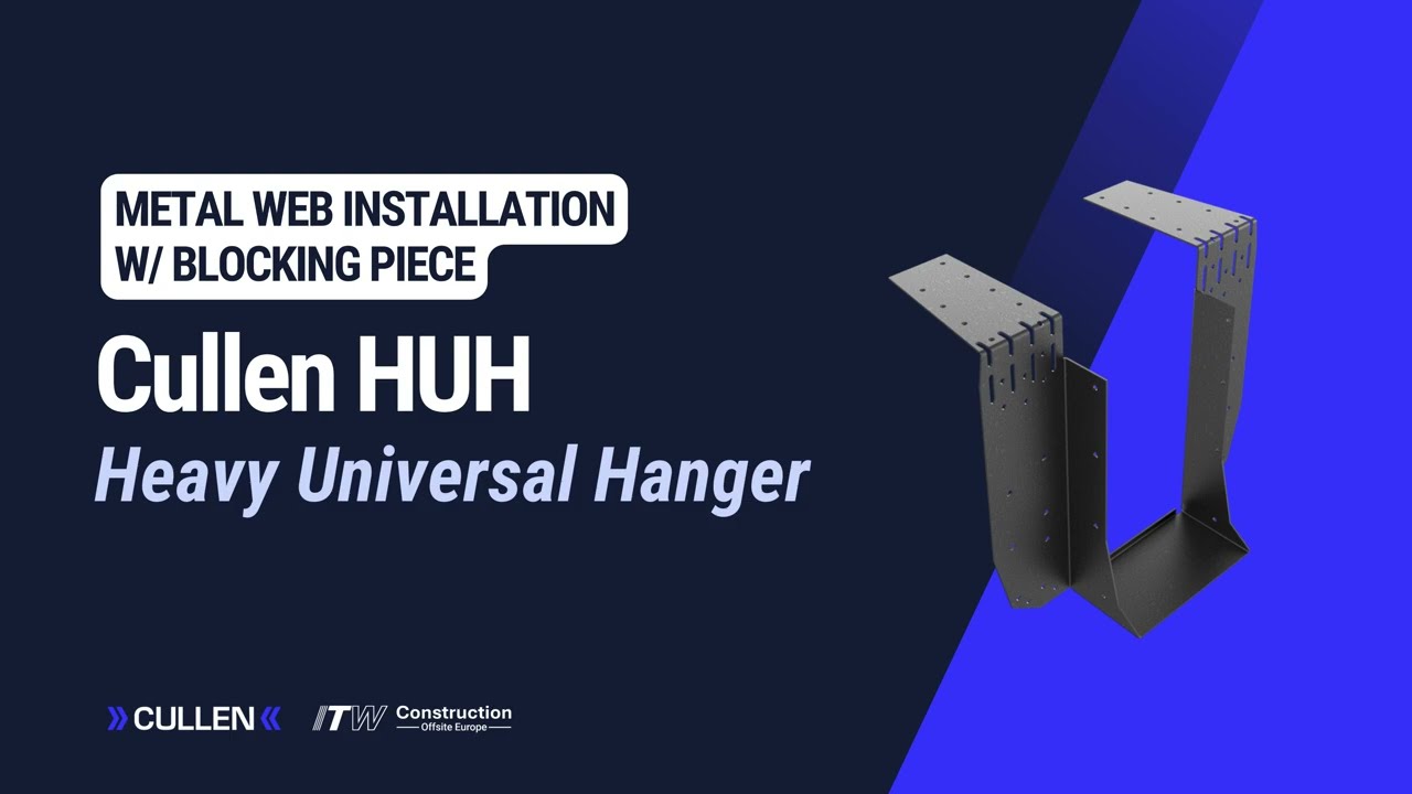 Cullen Heavy Universal Hanger (HUH): Metal Web Blocking Installation