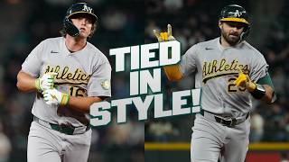 BRAND NEW GAME! Nick Kurtz and Shea Langeliers hit BACK-TO-BACK HRs to TIE THE GAME! ????????